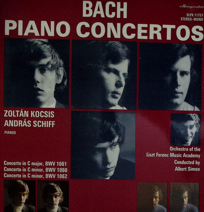 Пластинка виниловая &quot;J. Bach. Piano concertos Z. Kocsis A. Schiff&quot; Hungaroton 300 мм. Near mint