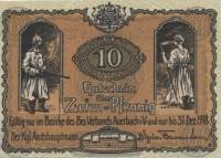 (№1917) Банкнота Германия 1917 год "10 Pfennig"