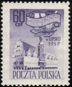 (1957-037) Марка Польша &quot;Эмблема&quot; , III O