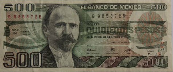 (,) Банкнота Мексика 1983 год 500 песо &quot;Франсиско Мадеро&quot;   UNC