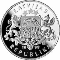 () Монета Латвия 1999 год 1 лат ""   AU