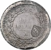 (№1816km183 (bern)) Монета Швейцария 1816 год 40 Batzen
