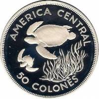 () Монета Коста-Рика 1974 год 500  ""   Биметалл (Серебро - Ниобиум)  UNC