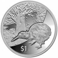 (№2013) Монета Новая Зеландия 2013 год 1 Dollar (КИВИ Сокровища)