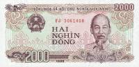 (№1988P-107a) Банкнота Вьетнам 1988 год "2,000 Đồng"