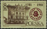 (1981-056) Марка Польша "Здание театра"    200 лет старому театру в Кракове III Θ