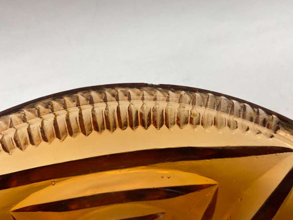 Салатник круглый цветное стекло, диаметр 21 см