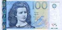 (,) Банкнота Эстония 1999 год 100 крон "Лидия Койдула"   UNC