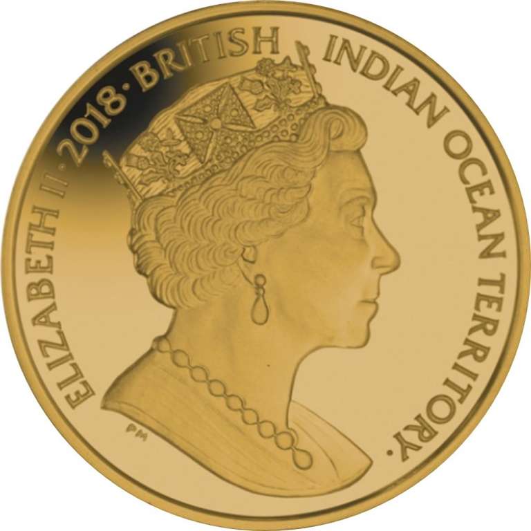 2018 Монета Британская терр в Инд океане 2 фунта Кокосовый краб Титан  UNC