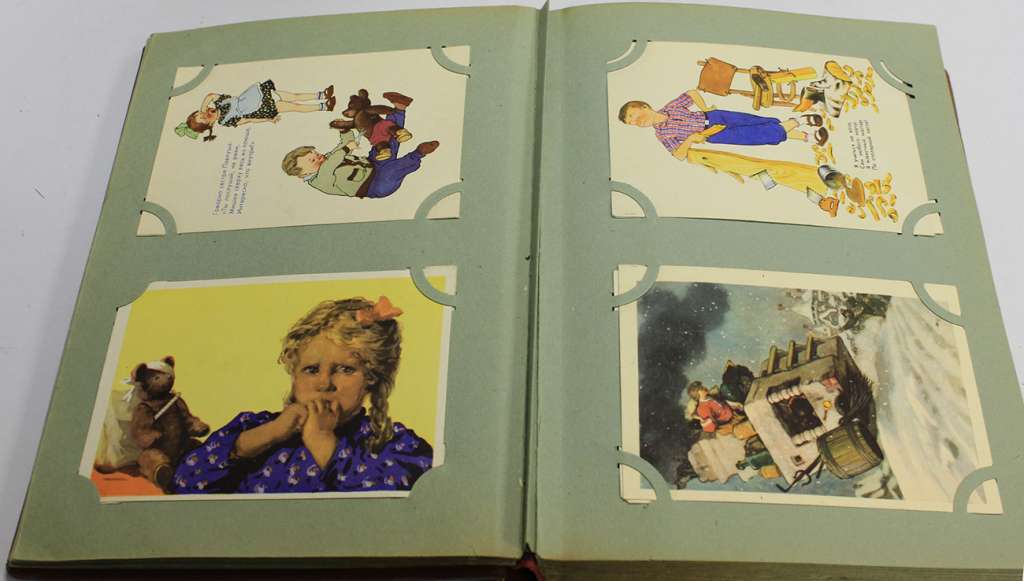 Альбом с открытками 50-60 годов, 144 шт., различной тематики, СССР