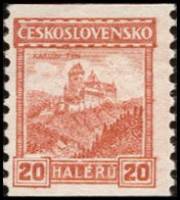 (1927-006) Марка Чехословакия "Карлштейн (Оранжевая)"    Ланшафты III Θ