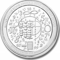 2004 Монета Австралия 2004 год 10 долларов Эволюция чисел  Серебро Ag 999  Коробка