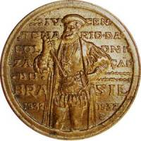 (№1932km531) Монета Бразилия 1932 год 1,000 Reacute;is (400 лет колонизации Мартима Афонсу да Соуза)