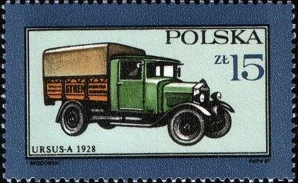 (1987-019) Марка Польша &quot;Грузовик Ursus-A, 1928&quot;    Автомобили и мотоциклы III Θ