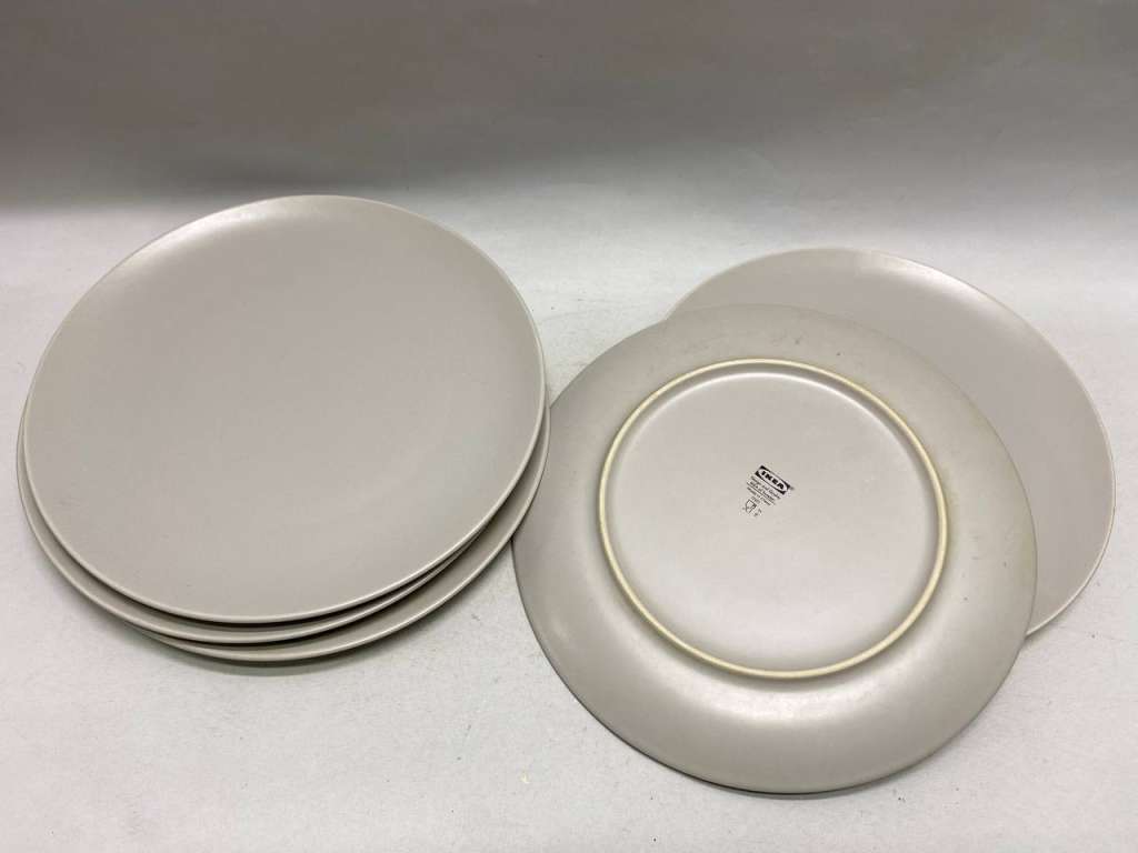 Тарелки Икеа серые 5 шт 26 см