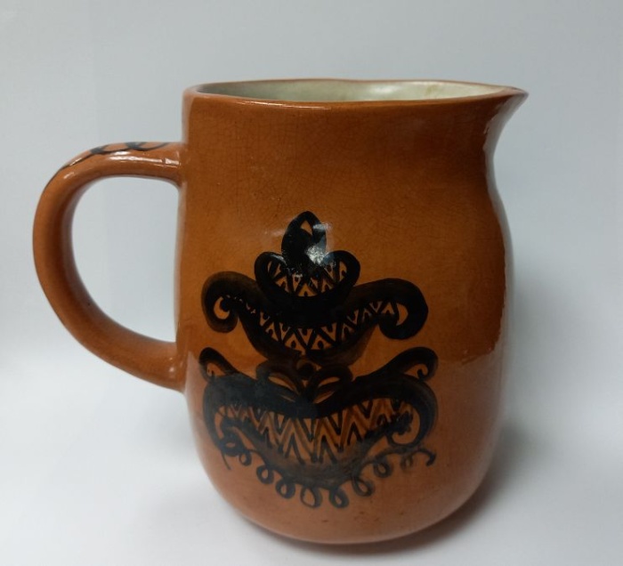 Кувшин с росписью,керамика,2л (сост.на фото)