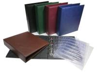 Альбом для монет и банкнот Оптима "Классик" Кожзам 230*270 мм(с 10 листами).С кольцевым механизмом, 