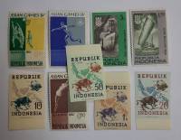 --  Набор марок Индонезия 9 шт.  Негашеные , III O