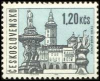 (1965-077) Марка Чехословакия "Ческе Будеевице" Бумага простая  III O