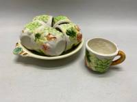 Керамика 6 чашек и блюдо