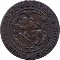(№1818km176 (bern)) Монета Швейцария 1818 год frac12; Batzen