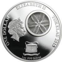 () Монета Токелау 2015 год 1  ""   Биметалл (Серебро - Ниобиум)  UNC