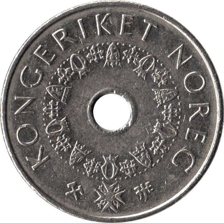 () Монета Норвегия 1998 год 5 крон &quot;&quot;  Медь-Никель  UNC
