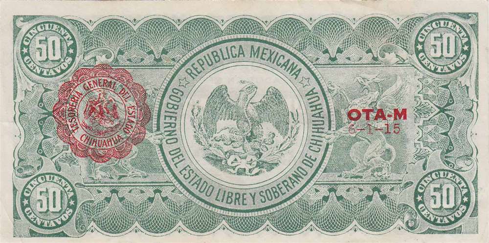 () Банкнота Мексика 1914 год   &quot;&quot;   UNC