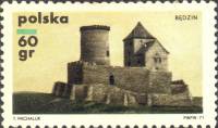 (1971-011) Марка Польша "Бендзин"    Замки III Θ