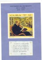 (1970-038) Блок марок  Куба "Ленин в Горках"    100 лет со дня рождения В.И. Ленина III O