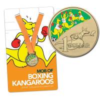 (2016) Монета Австралия 2016 год 1 доллар "Кенгуру-боксёр"  Бронза  COLOR. Буклет