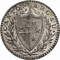 (№1807km10 (aargau)) Монета Швейцария 1807 год 5 Batzen