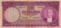 (№1953P-178) Банкнота Турция 1953 год "1,000 Turkish Lira"