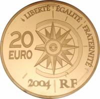 (№2004km1385) Монета Франция 2004 год 20 Euro (Путешествия - Гранд Экспресс Париж-Лондон)