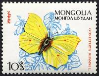 (1963-017) Марка Монголия "Лимонница"    Насекомые. Бабочки I Θ