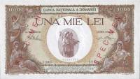 (,) Банкнота Румыния 1940 год 1 000 лей    UNC