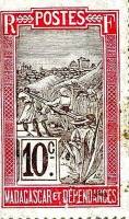 (№1916P-17) Банкнота Мадагаскар 1916 год "0.10 Franc"