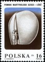 (1984-040) Марка Польша "Памятник Разбитому Сердцу, Лодзь"    Мученичество польской нации во второй 