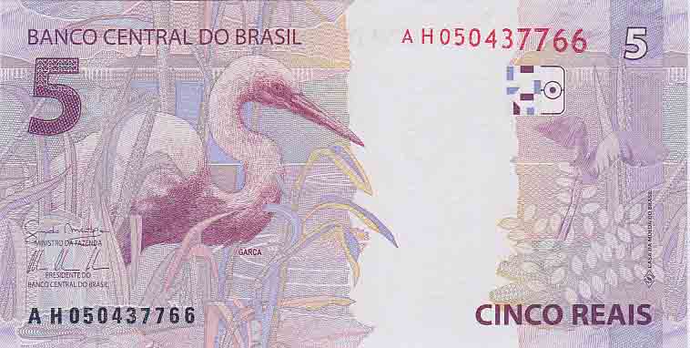 (2010) Банкнота Бразилия 2010 год 5 реалов &quot;Республика&quot;   UNC