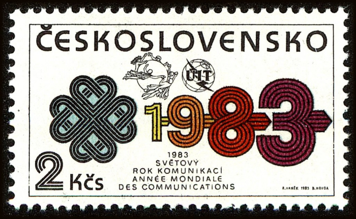 (1983-010) Марка Чехословакия &quot;Эмблема&quot;    Всемирный год связи III Θ