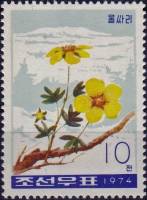 (1974-081) Марка Северная Корея "Лапчатка кустарниковая"   Горные цветы III Θ