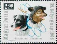 (1966-078) Марка Венгрия "Советские космические собаки"    День почтовой марки III Θ