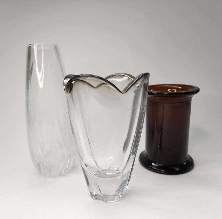 Вазы небольшие стекло 3 шт 