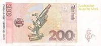 (1989) Банкнота Германия (ФРГ) 1996 год 200 марок "Пауль Эрлих"   UNC
