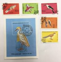 Набор из 5 марок + 1 блока, Мадагаскар, Гашёные, III Θ (сост. на фото) 