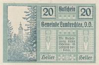 (№1920) Банкнота Австрия 1920 год "20 Heller"