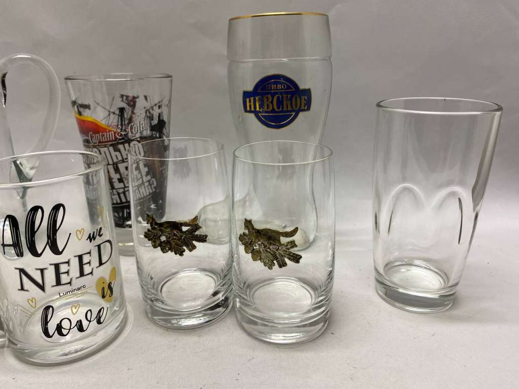 Пивные стаканы, кружки 8 шт