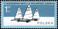 (1978-002) Марка Польша "Парусный спорт"    6-й чемпионат мира по парусным гонкам на льду III Θ