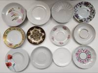 Блюдца 24 штуки чайные разные 