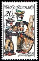 (1978-059) Марка Чехословакия "Музыканты"    Словацкая керамика I Θ